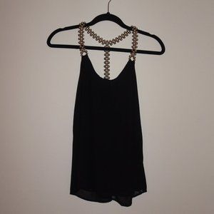 Beaded Racerback Tank Top (Size M)